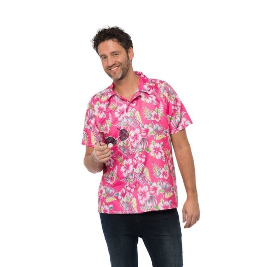Afbeelding van Hawaii shirt dlx. roze M