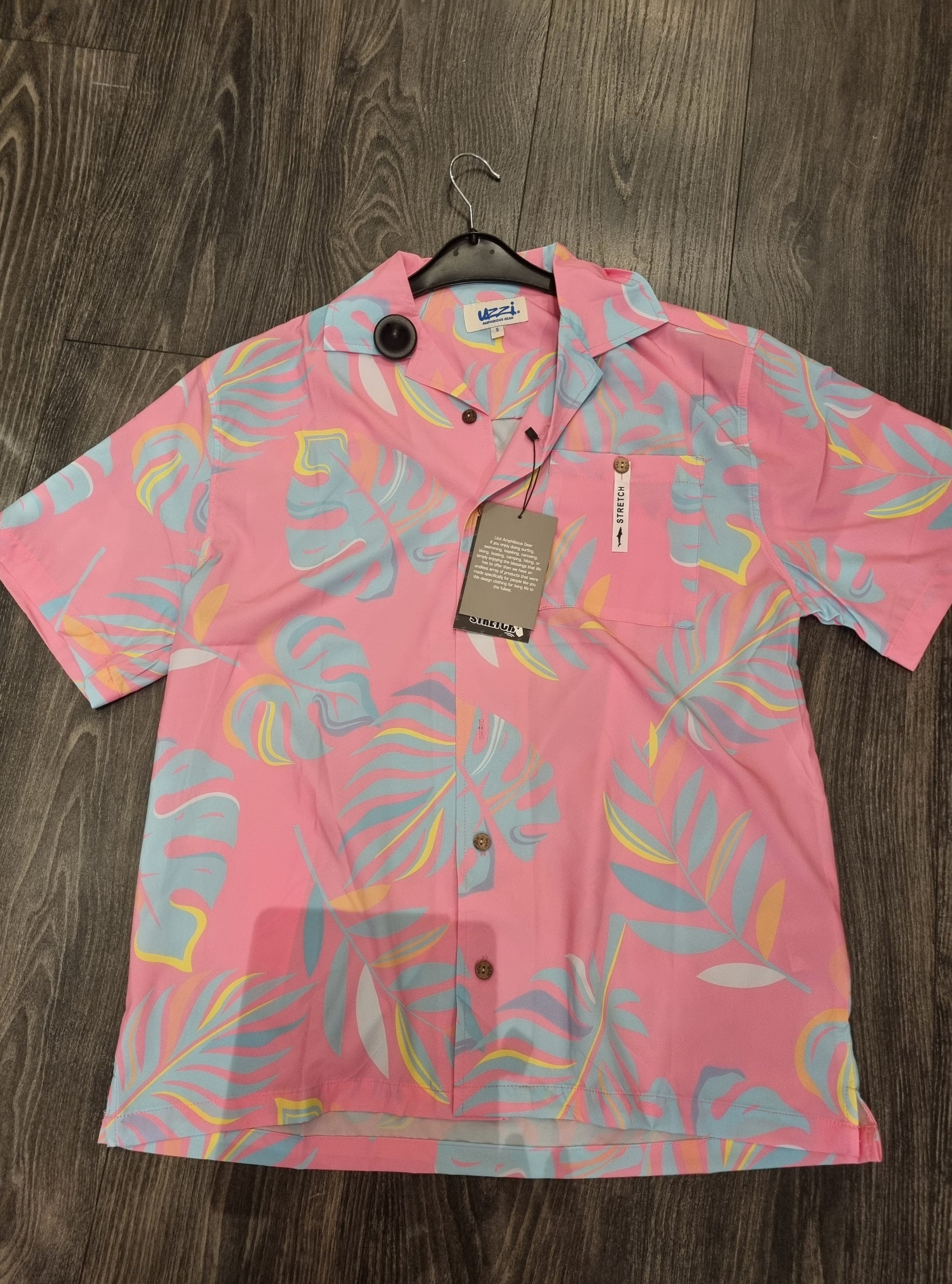 Afbeelding van Hawaii  Shirt strech Pastel S 