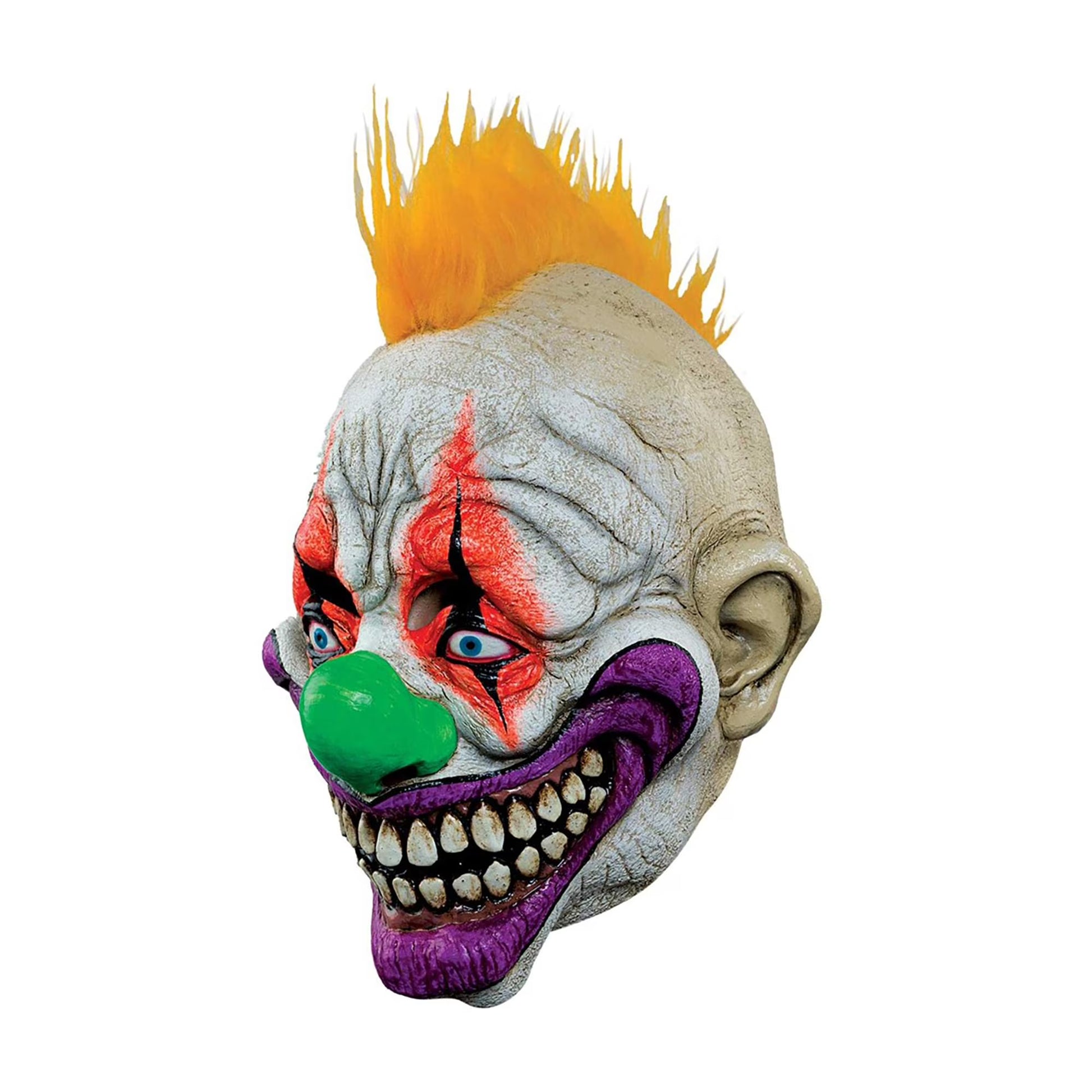 Afbeelding van Headmask with hair Prankster neon Clown Mombo