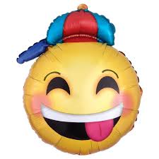 Afbeelding van JR Shape Smiley met pet met helium