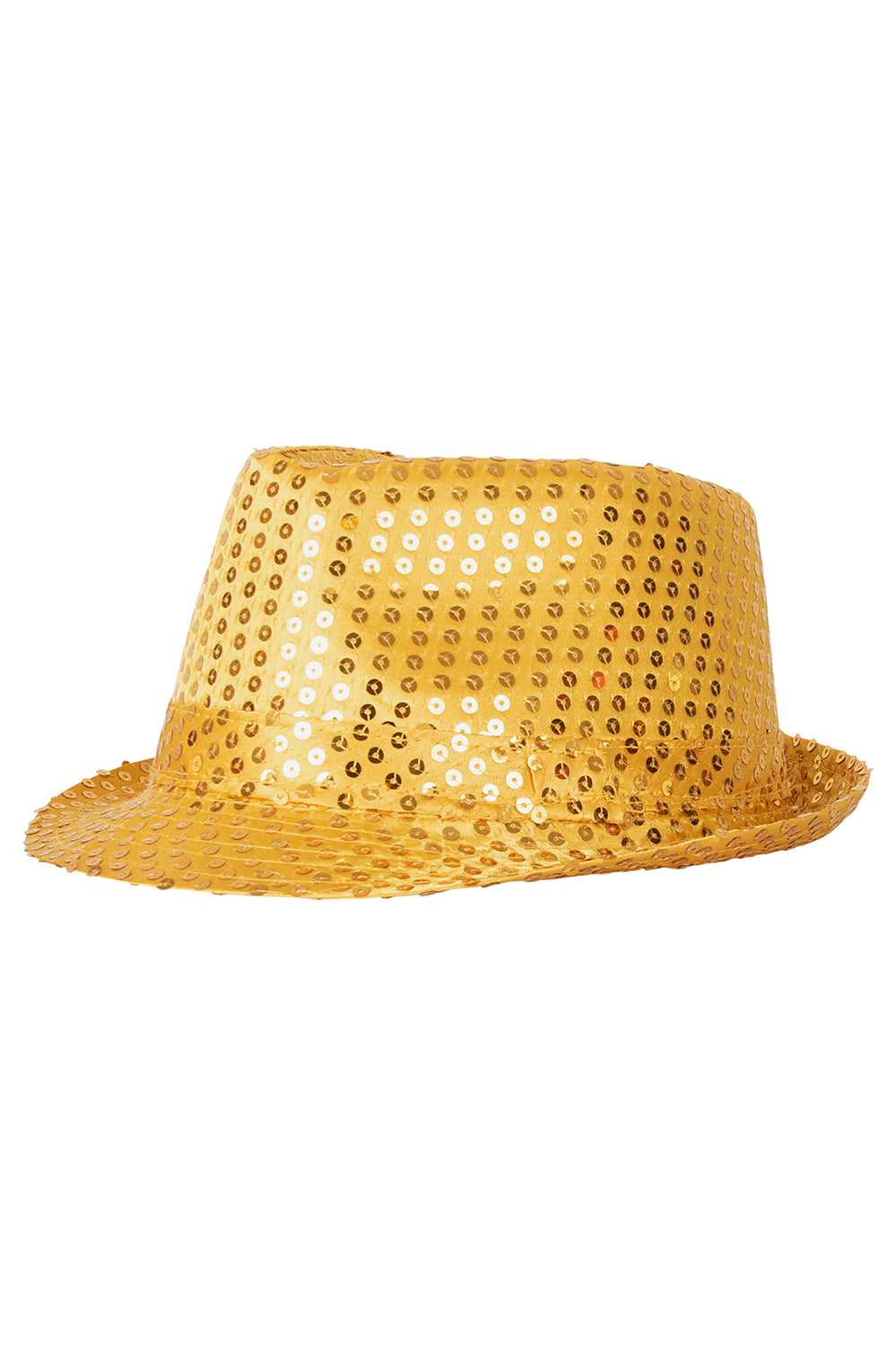 Afbeelding van Kojak hoed pailletten goud