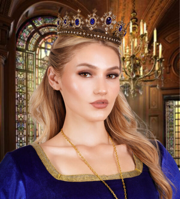 Afbeelding van Kroon Royal Blue Clear stones 