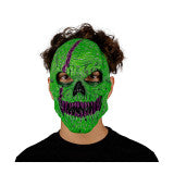 Afbeelding van Masker Skull Fangs Green Monster