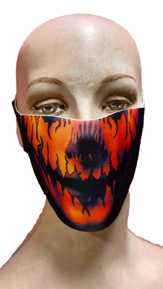 Afbeelding van Mondkapje Scary pumpkin