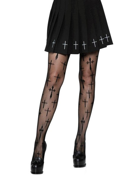 Afbeelding van Net Panty Kruis zwart