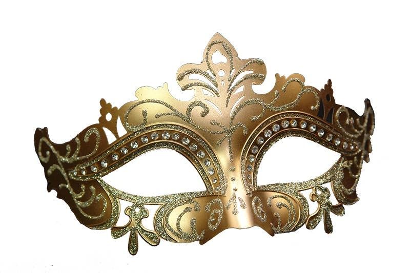 Afbeelding van Oogmasker Domino glitter goud