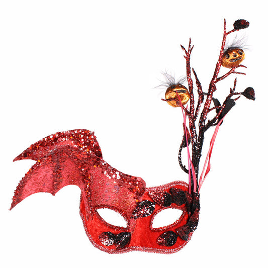 Afbeelding van Oogmasker Halloween rood boom