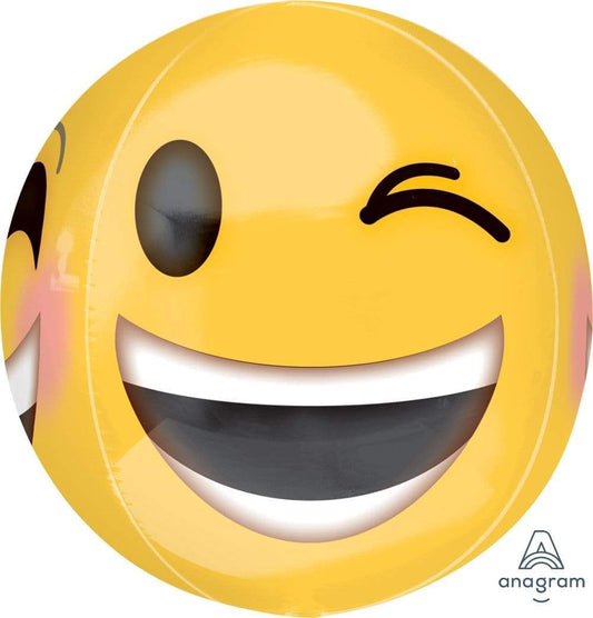 Afbeelding van Orbz 38 cm x 40 cm Smiley knipoog met helium