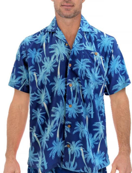 Afbeelding van Hawaii Shirt strech Palm S