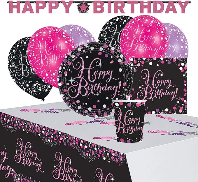 Afbeelding van PartyFeestpakket 41dlg Sparkling celabrations pink
