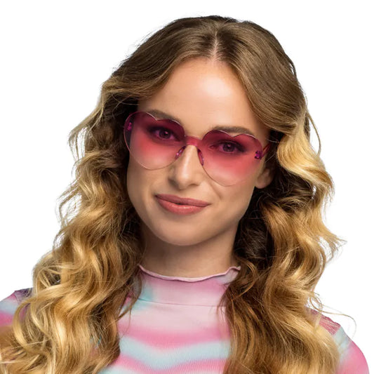 Afbeelding van Partybril Festival hearts roze