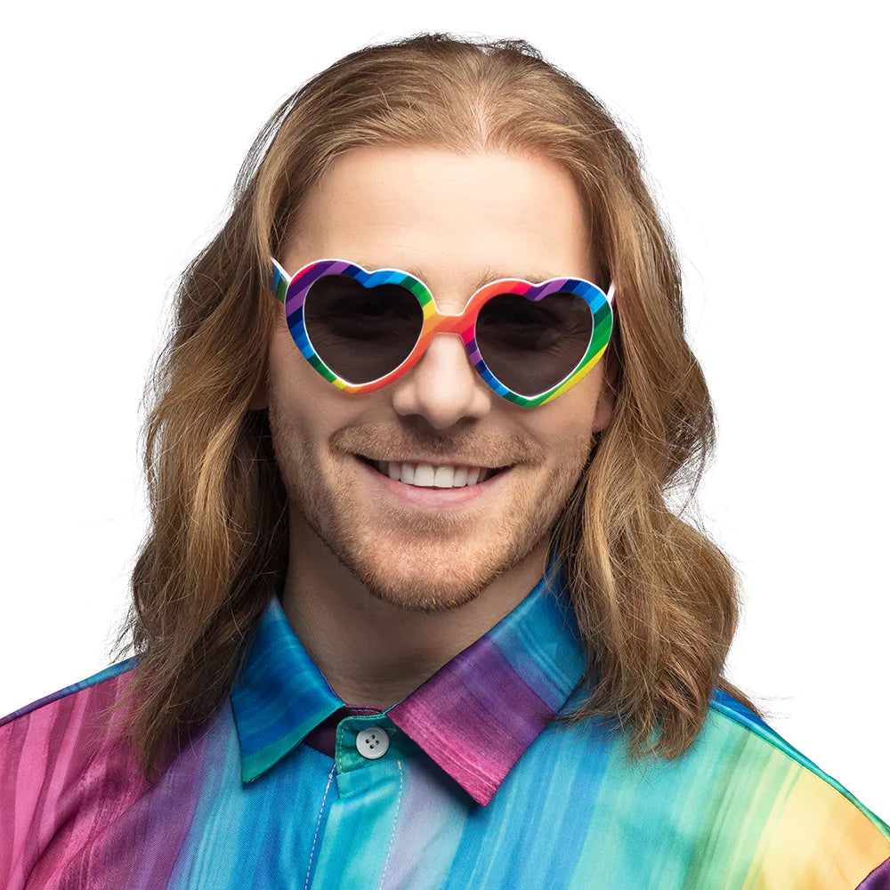 Afbeelding van Bril regenboog met hart glazen