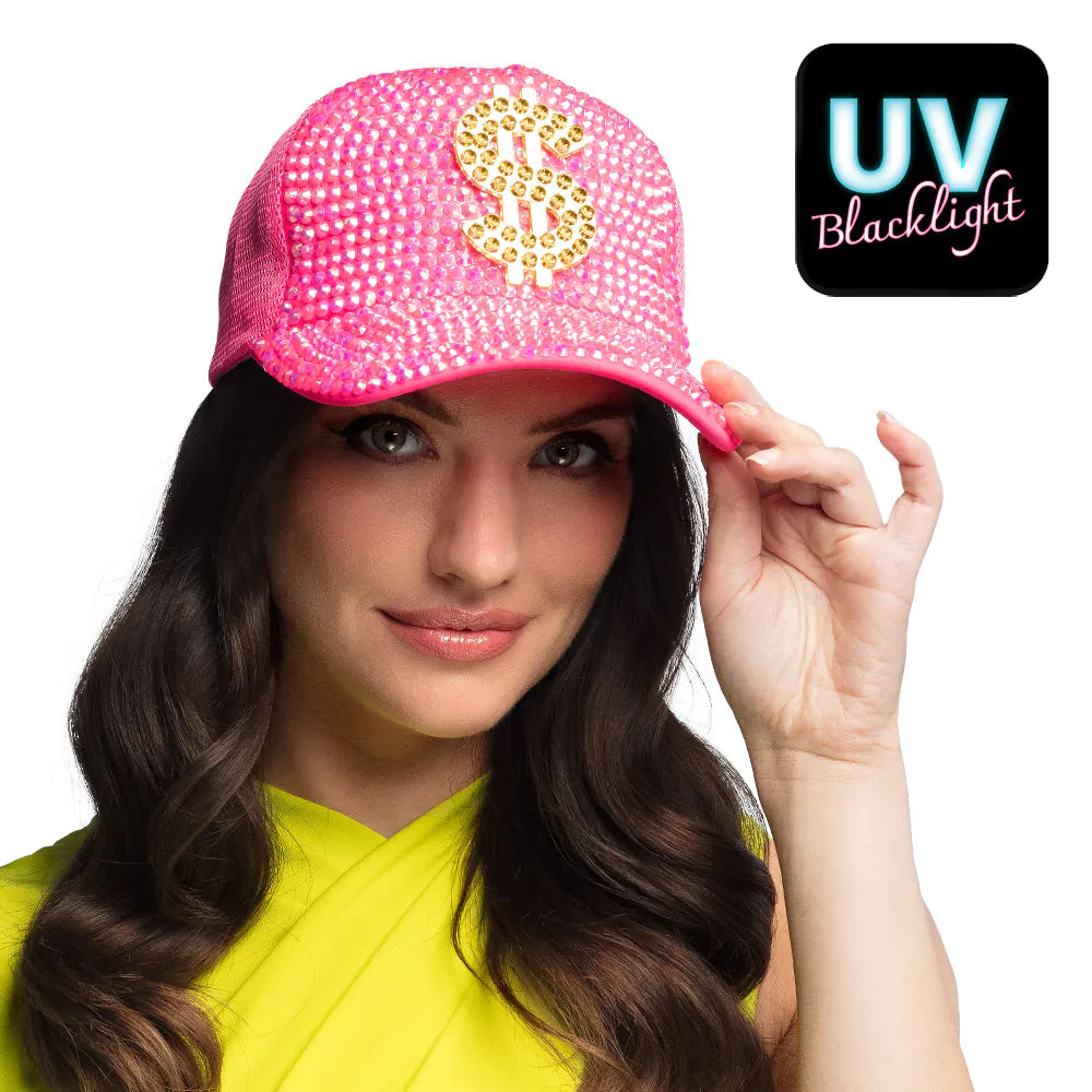 Afbeelding van Pet  Cap Dollar Neon Pink