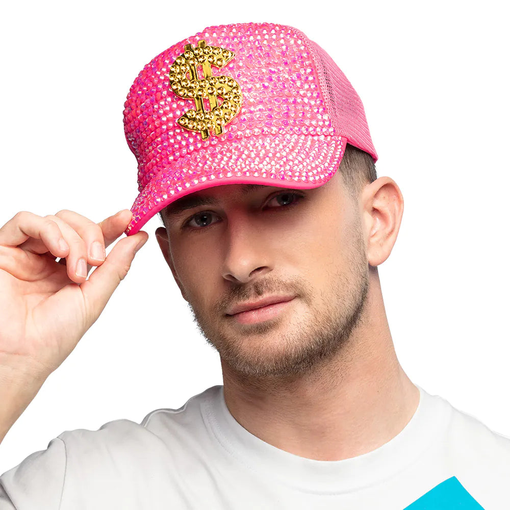 Afbeelding van Pet  Cap Dollar Neon Pink
