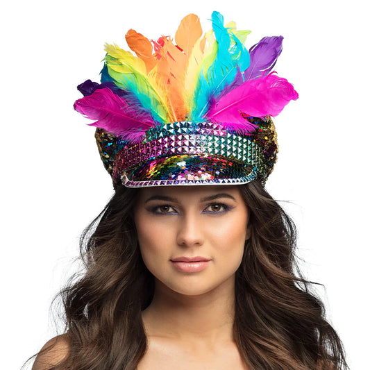 Afbeelding van Pet Rainbow Chief met veren