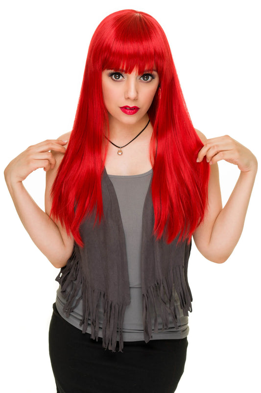 Afbeelding van Pin up straight lang Red