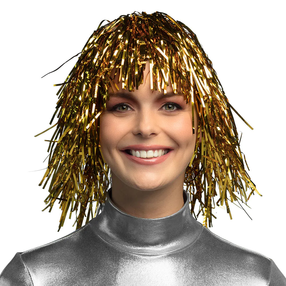 Afbeelding van Pruik folie goud