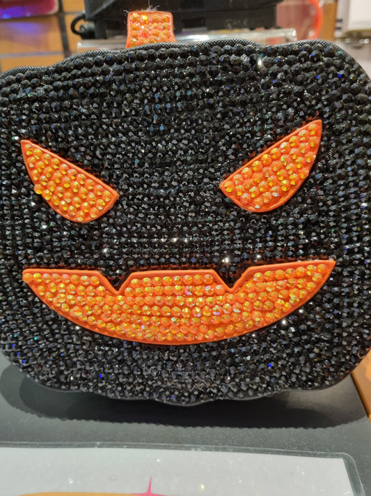 Afbeelding van Purse handtas Pumpkin blkorange rhinestones