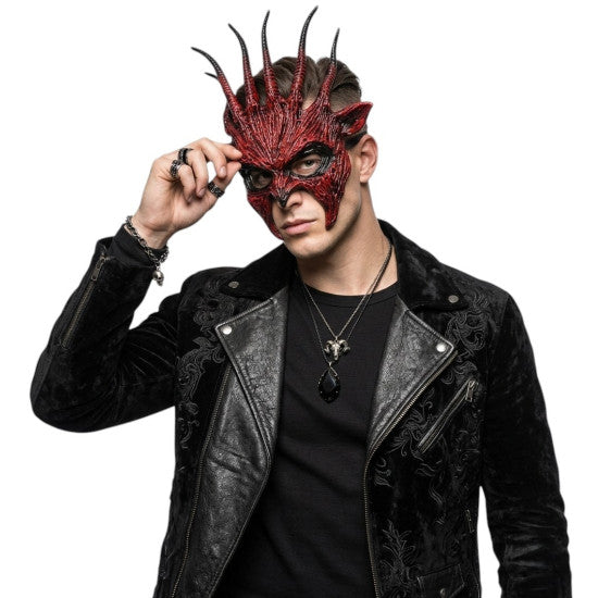 Afbeelding van Red Spiked Horn Demon Mask