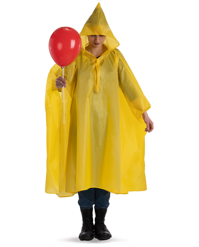 Afbeelding van Regenponcho geel met Ballon