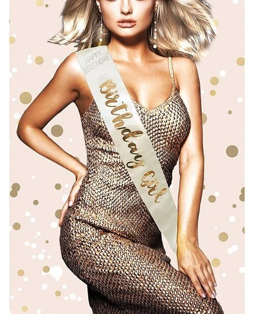 Afbeelding van Sash Birthday Girl rosegold