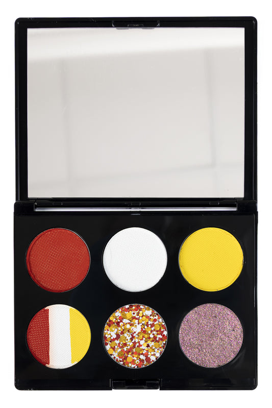 Afbeelding van Schmink palette Oeteldonk rood-wit-geel