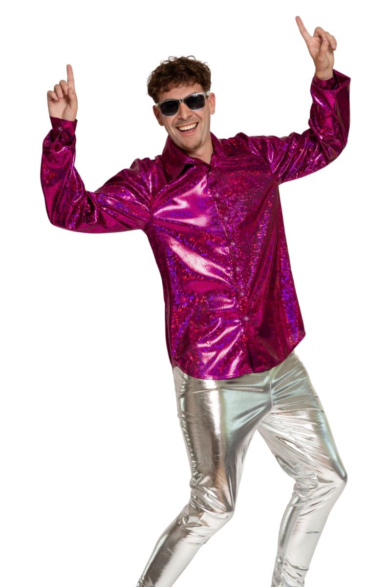 Afbeelding van Shirt Disco Shiny Fuchsia XXL