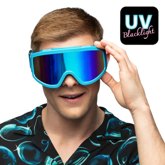 Afbeelding van Ski bril neon blauw