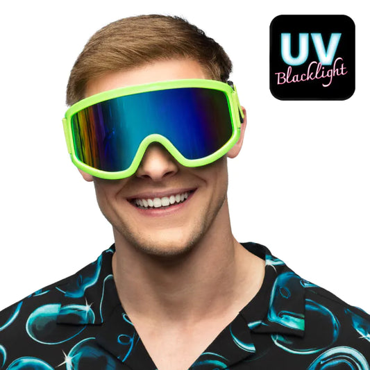 Afbeelding van Ski bril neon groen