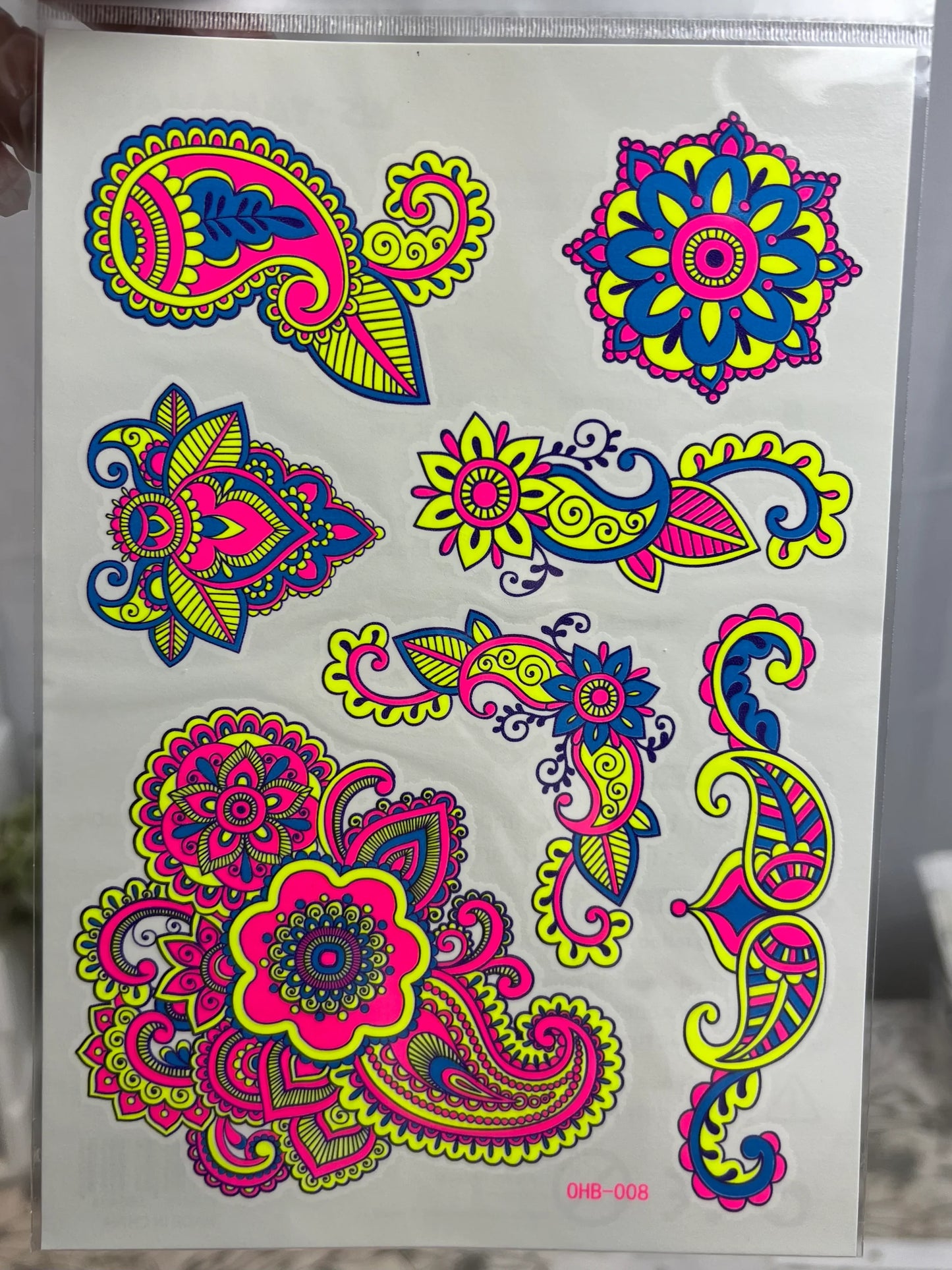 Afbeelding van Tattoo Neon Hippie