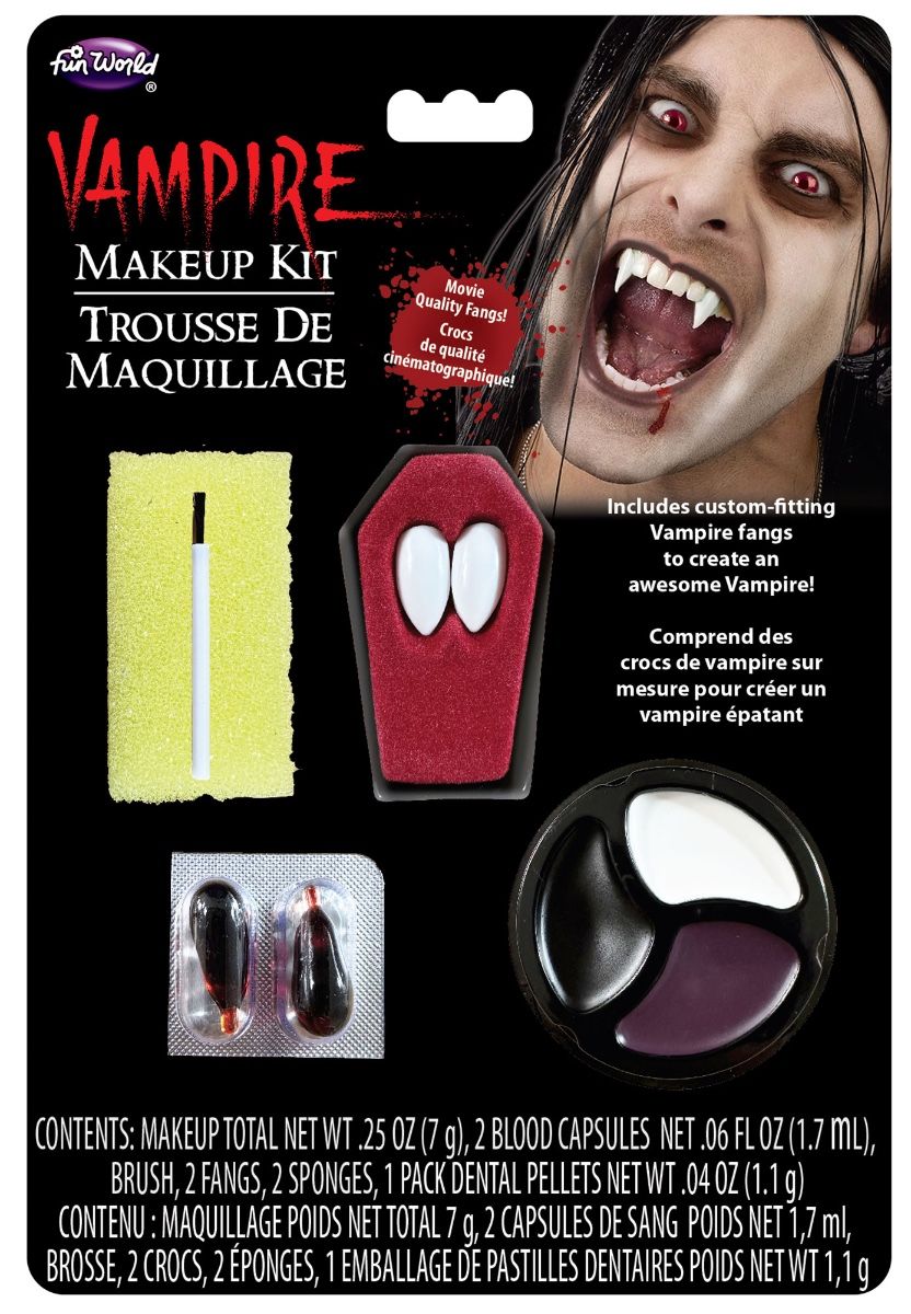 Afbeelding van Vampier Make-up Kit met Tanden