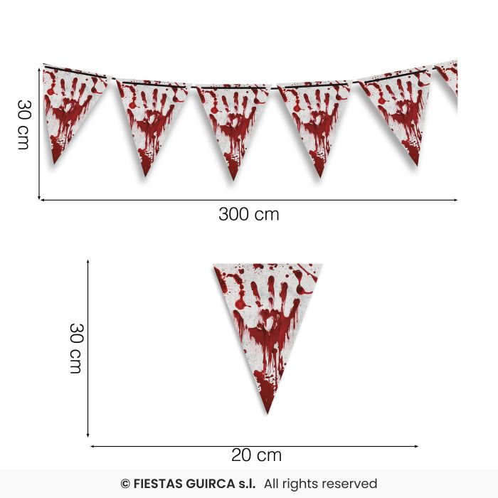 Afbeelding van Vlaggenlijn 3 meter bloed