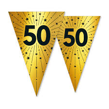 Afbeelding van Vlaglijn 50 goud 10 meter