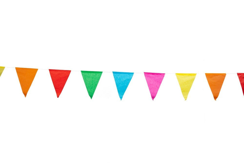 Afbeelding van Vlaglijn papier multicolor 10 meter