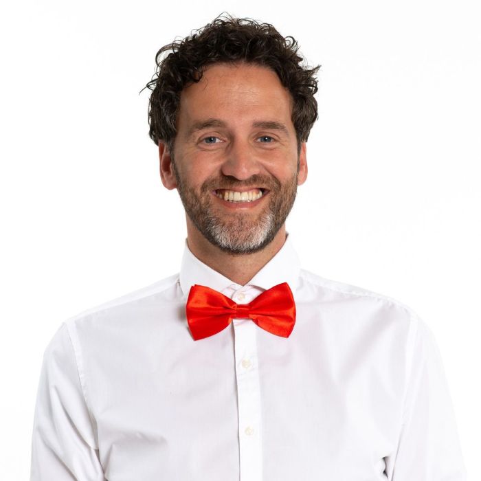 Afbeelding van Vlinderstrik rood pc