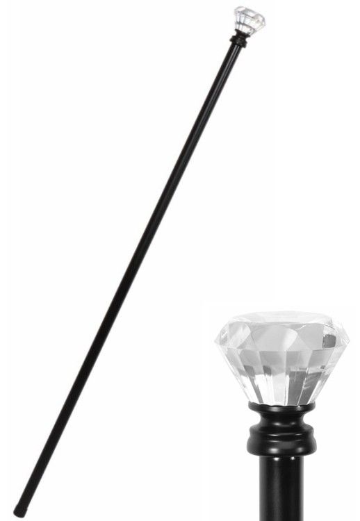 Afbeelding van Wandelstok metaal diamant