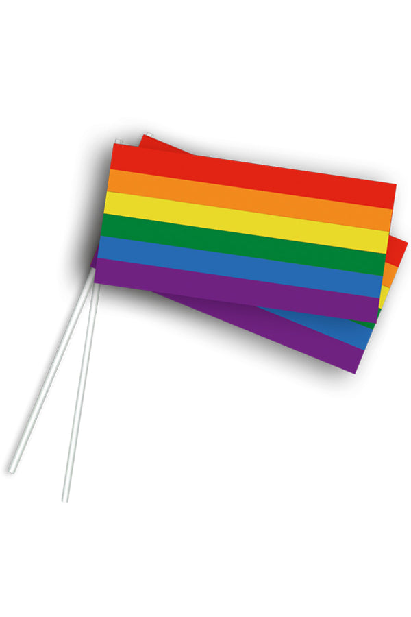 Afbeelding van Zwaaivlaggetjes regenboog 10 st.