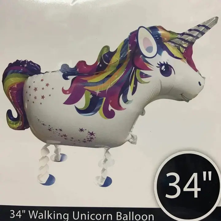 Afbeelding van Folie walker unicorn met helium