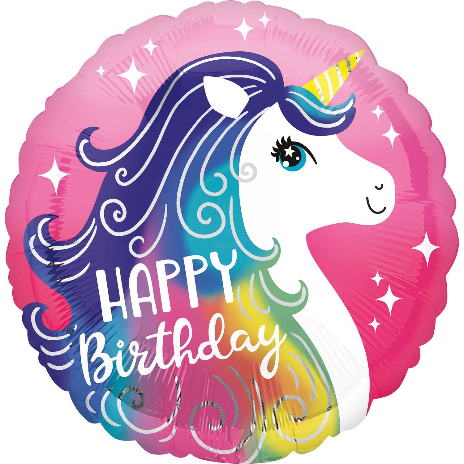 Afbeelding van Folie Unicorn "HB" met helium