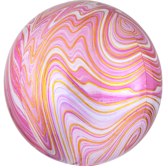 Afbeelding van Orbz Roze marmer met helium