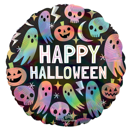 Afbeelding van Folie Happy Halloween spookjes met helium