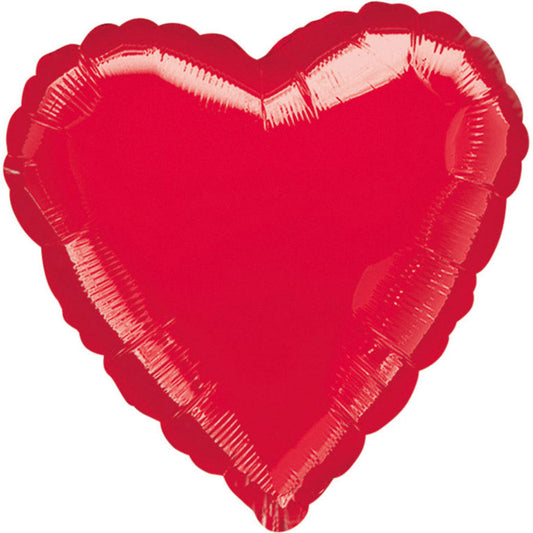Afbeelding van Jumbo metallic hart rood met helium