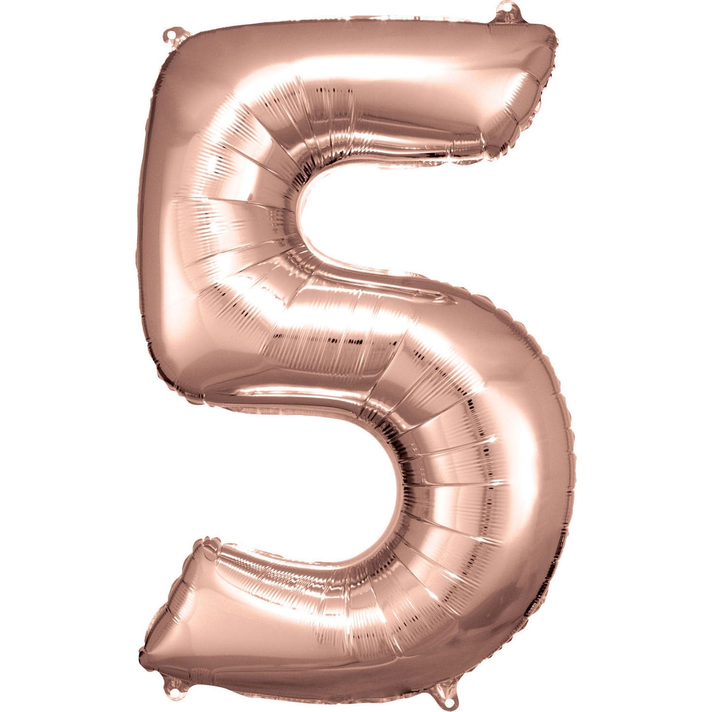Afbeelding van Cijferballon Groot #5 Rosegoud met helium