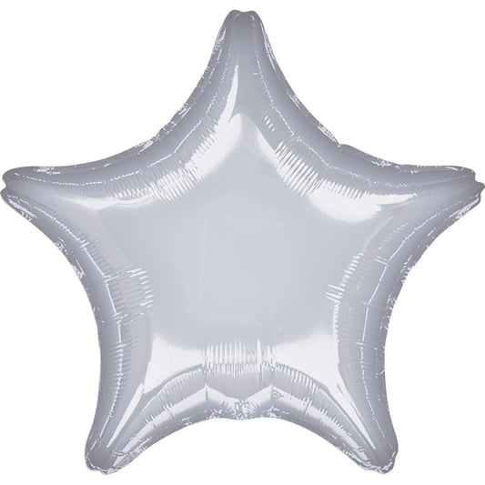 Afbeelding van Folie ster zilver met helium