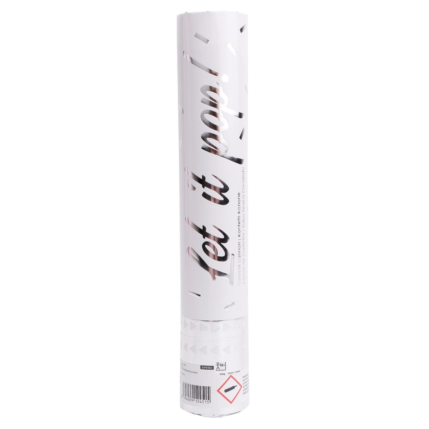 Afbeelding van Confetti Shooter 30 cm. slow fall Zilver (Categorie 1)