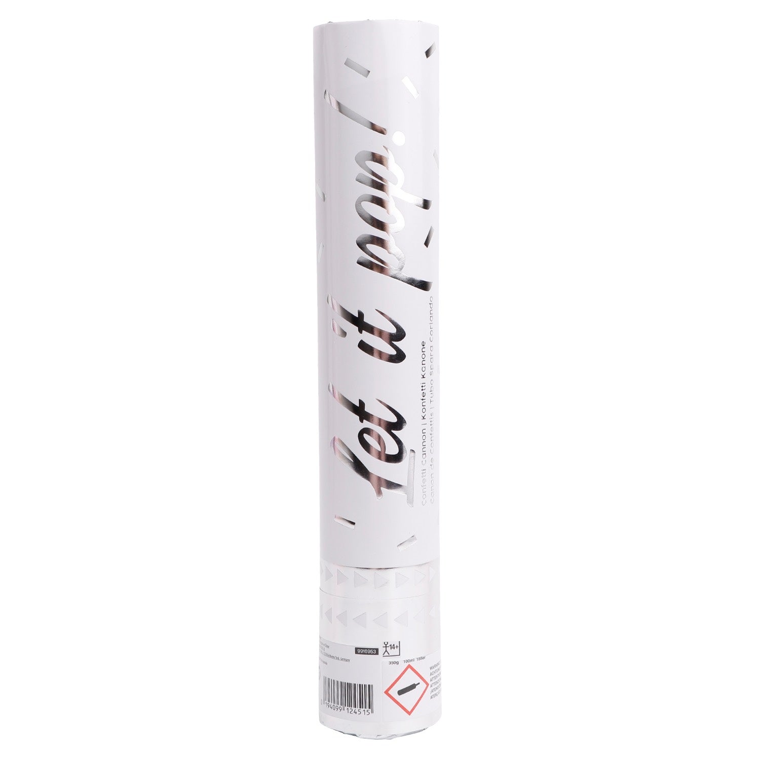 Afbeelding van Confetti Shooter 30 cm. slow fall Zilver (Categorie 1)