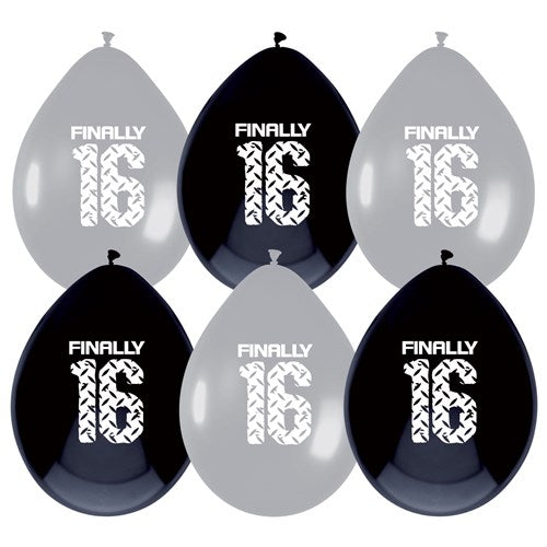 Afbeelding van Ballonnen ���Finally 16��� (��30cm, 6st)