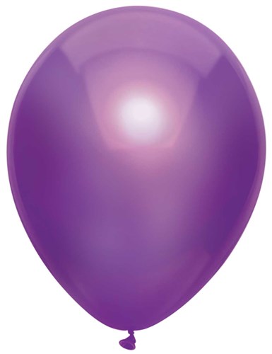 Afbeelding van Ballonnen Metallic paars (��30cm, 10st)