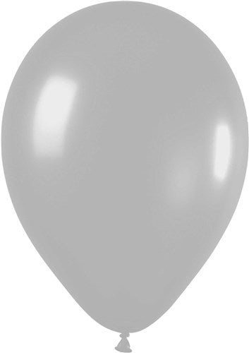 Afbeelding van Ballonnen Metallic zilver (��30cm, 100st)