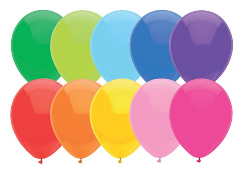 Afbeelding van Ballonnen uni assorti (��30cm, 10st)